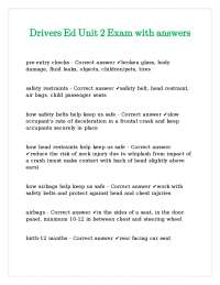 Driver's Ed Exam Prep: Pre-Drive Safety Checks Q&A