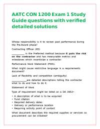 Government Contracting and Procurement Exam Study Guide