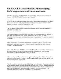 2025 Soccer Referee Recertification: Questions and Answers
