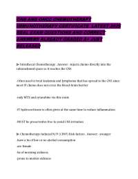 ONS AND ONCC CHEMOTHERAPY IMMUNOTHERAPY CERTIFICATE LATEST REAL EXAM QUESTIONS AND CO