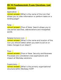 HCM Fundamentals Exam Questions And Answers