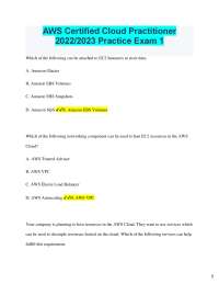 AWS Certified Cloud Practitioner / Practice Exam Which of the following can be