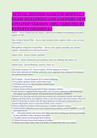 ACTUAL / AAAE CM MODULE EXAM WUESTIONS AND ANSWERS NEW UPDATED VERSION % VERI