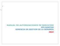 Manual de Autorizaciones de Servicios EPS Sanitas