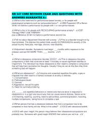 Psychiatric Exam Prep: Questions and Answers on Anxiety and Psychotic Disorders