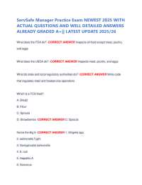 ServSafe Manager Practice Exam 2025: Food Safety Questions and Answers