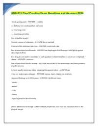 NSG-316 Final Practice Exam Questions and Answers