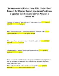 Smartsheet Certification Exam | Smartsheet Product Certification Exam | Smartsheet