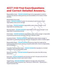 ACCT 2102 Final Exam/Questions and Correct Detailed Answers,.