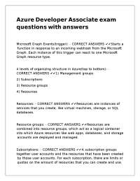 Azure Developer Associate Exam Questions with Answers