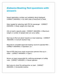 Alabama Boating Test Questions and Answers: A Study Guide