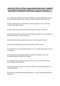 APM PFQ 2025 ACTUAL EXAM QUESTIONS AND CORRECT ANSWERS PROFESSOR VERIFIED ALREADY GRADED A