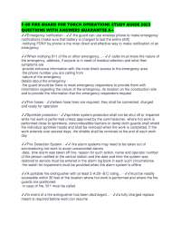 F- FIRE GUARD FOR TORCH OPERATIONS STUDY GUIDE QUESTIONS WITH ANSWERS GUARANTEE A+