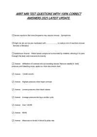 ARRT MRI TEST QUESTIONS WITH 100% CORRECT AMSWERS 2025 LATEST UPDATE.