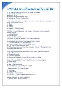 CWEA E-I Level 3 Questions and Answers