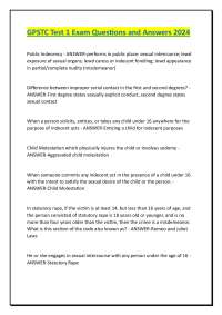 GPSTC Test 1 Exam Questions and Answers