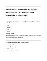 Scaffold Erector Certification Practice Exam 1 Questions And Correct Answers.pdf