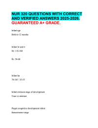 NUR QUESTIONS WITH CORRECT AND VERIFIED ANSWERS - . GUARANTEED A+ GRADE.