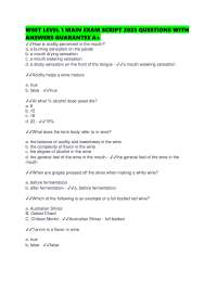 WSET Level 1 Exam Questions and Answers: Wine Tasting and Evaluation