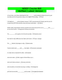 NEIEP Course 805 | Verified Questions & Answers | Latest Version