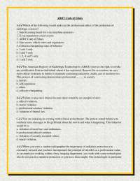 ARRT Code of Ethics Exam