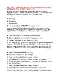 Nursing Exam Questions and Answers: Comprehensive Study Guide