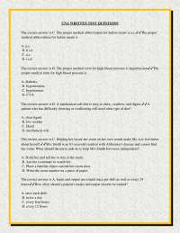 CNA WRITTEN TEST QUESTIONS