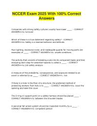 NCCER Exam 2025 With 100% Correct Answers