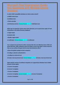 Microsoft Windows Server 2016 and Active Directory Exam Practice Questions