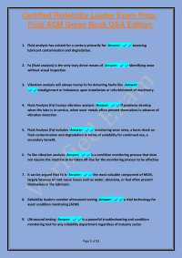 Certified Reliability Leader Exam Prep: Asset Condition Monitoring Q&A