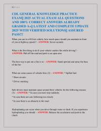 CDL General Knowledge Practice Exam 2025: Questions and Answers