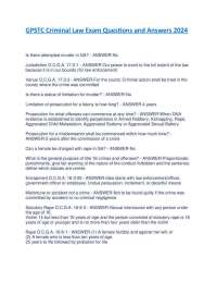 GPSTC Criminal Law Exam Questions and Answers