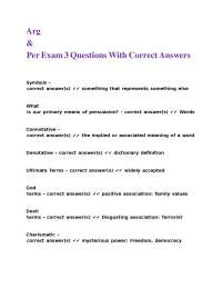 Persuasion and Deception: Exam 3 Q&A
