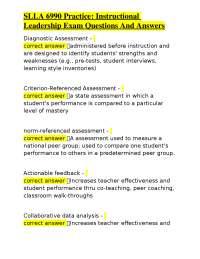 SLLA 6990 Instructional Leadership Exam: Practice Questions and Answers