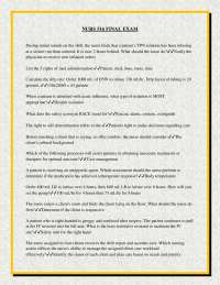 Nursing Comprehensive Exit exam