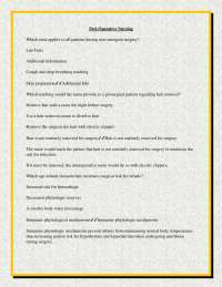 Peri-Operative Nursing