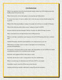 Certified Nursing assistant Exam
