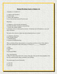 Human Physiology Exam 1 (Chapter 1-6)