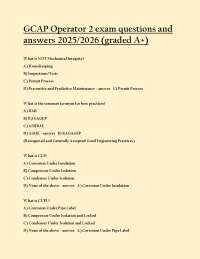 GCAP Operator 2 Exam: Mechanical Integrity and Refrigeration Q&A