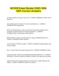 NCCER Exam Review 33301 With 100% Correct Answers