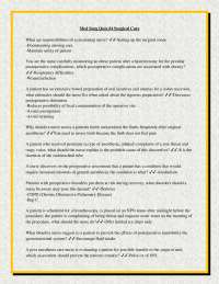 Peri-Operative Nursing