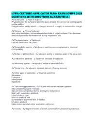 IOWA CERTIFIED APPLICATOR MAIN EXAM SCRIPT 2025 QUESTIONS WITH SOLUTIONS GUARANTEE A+