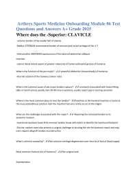Arthrex Sports Medicine Module 6: Q&A for Onboarding and Exam Prep
