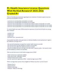 FL Health Insurance License Exam Q&A 2025-2026