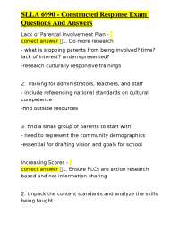 SLLA 6990 Exam Q&A: School Leadership Strategies