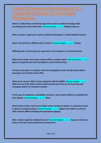 Florida Real Estate Brokerage Guidelines: Unit 1 Mock Exam