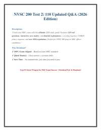NVSC 200 Test 2: 110 Q&A Study Guide (2026 Edition)