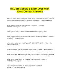 NCCER Module 3 Exam 2025 With 100% Correct Answers