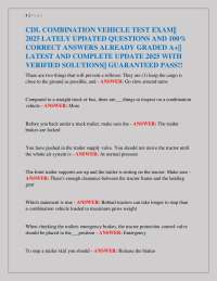 CDL Combination Vehicle Test Prep: 2025 Q&A Guide for Guaranteed Success