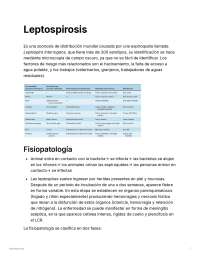 leptospirosis documento donde se agrupa informacion relacionada